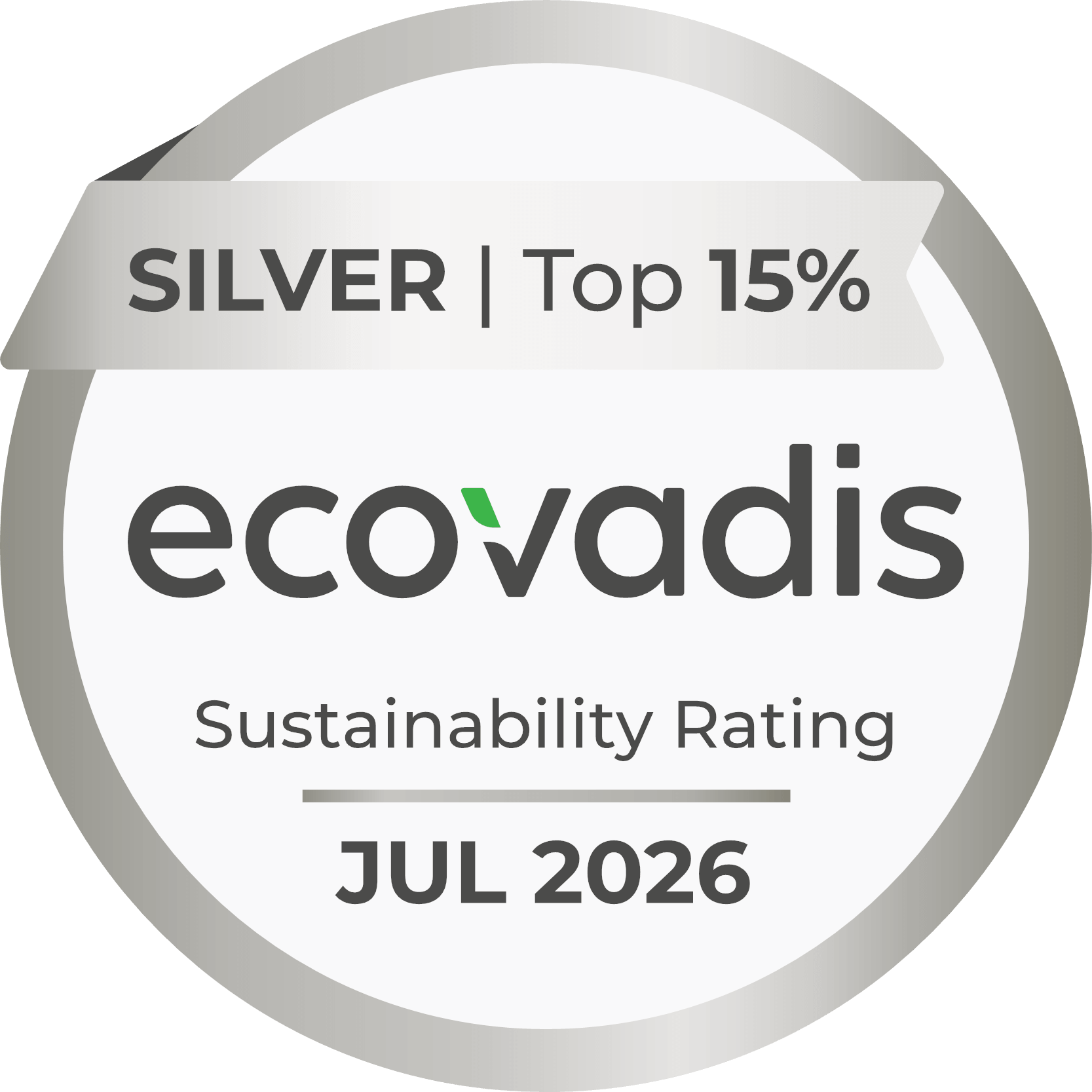 2026 EcoVadis Silver Badge